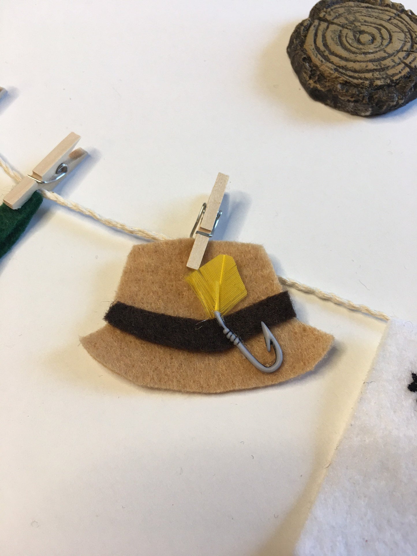 Fishing Dad Miniature Felt Clothesline Banner Garland Bunting Wall Hanging Decoration for Father’s Day