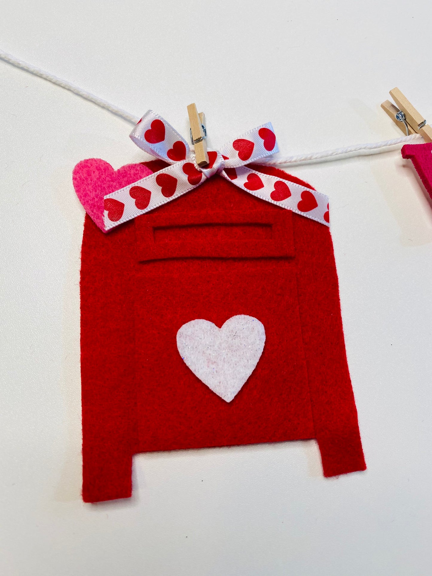 Happy Valentine’s Day Miniature Felt Banner Garland Bunting Wall Hanging Decoration