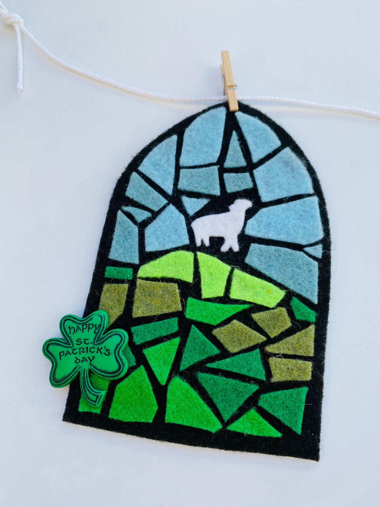 Saint Patrick Miniature Felt Clothesline Banner Garland Bunting Wall Hanging Decoration