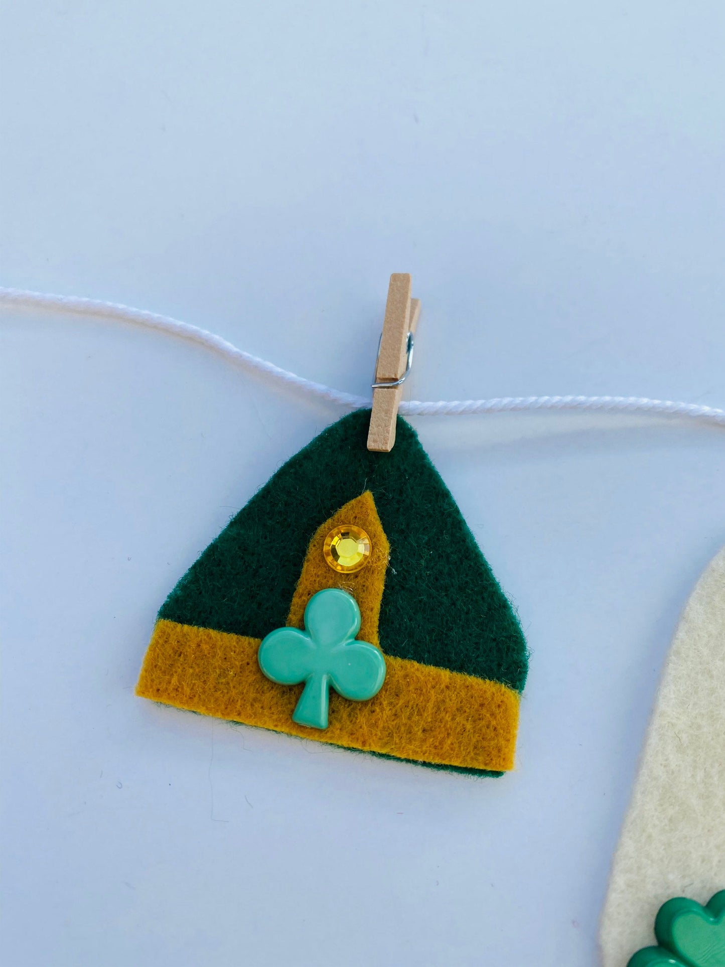 Saint Patrick Miniature Felt Clothesline Banner Garland Bunting Wall Hanging Decoration