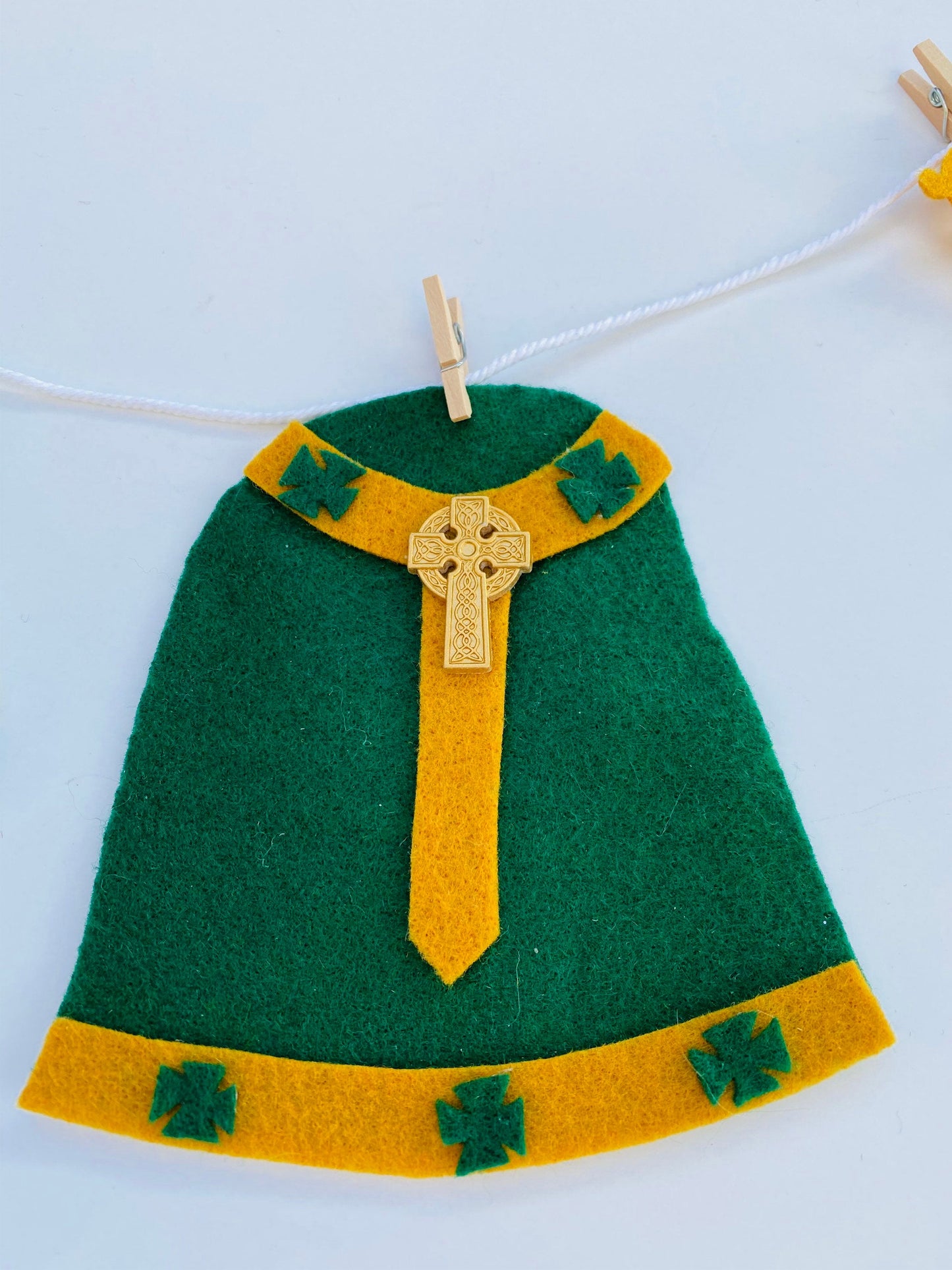 Saint Patrick Miniature Felt Clothesline Banner Garland Bunting Wall Hanging Decoration