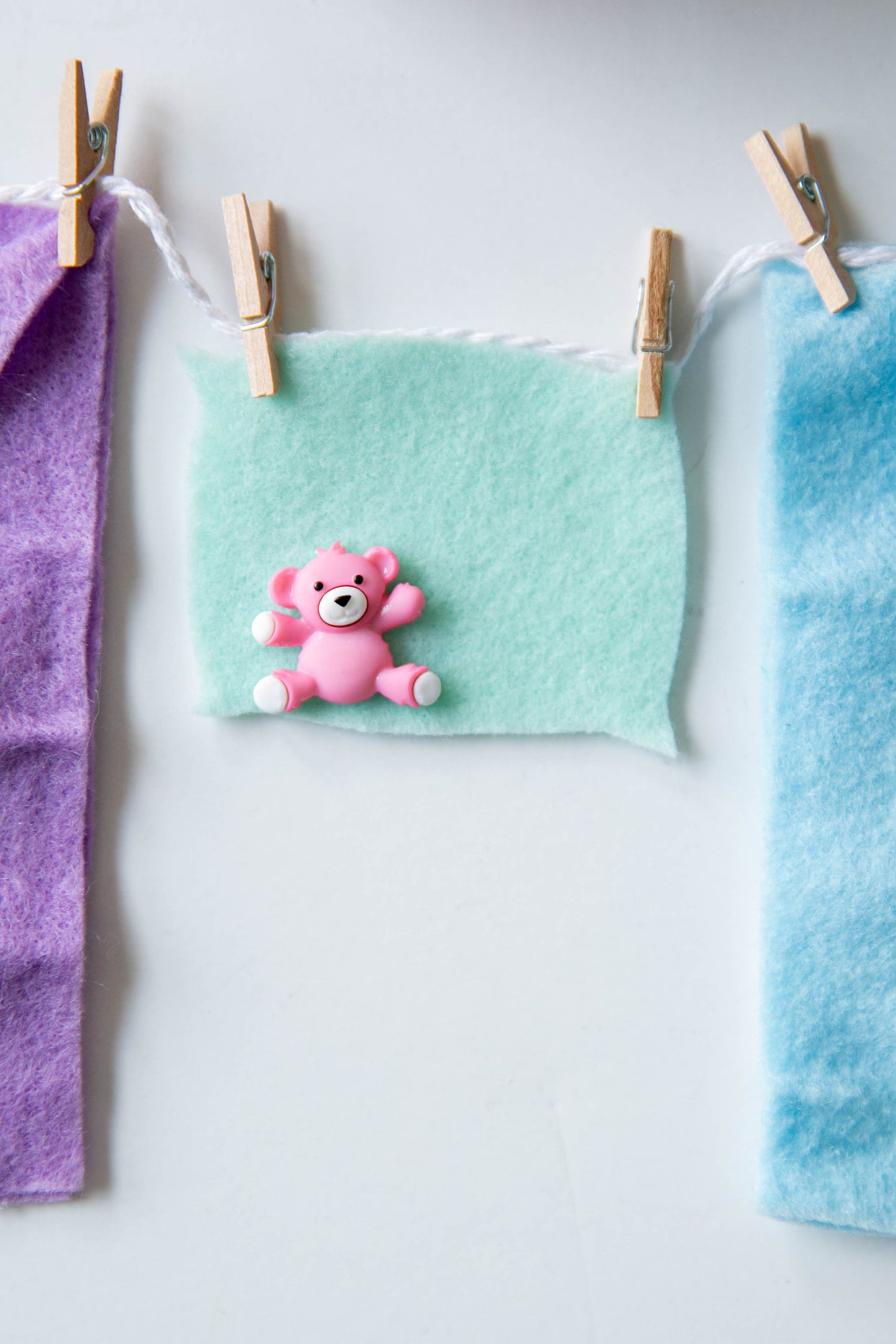Girl's Slumber Party Sleepover Miniature Felt Clotheslines Banner Bunting Garland Wall Hanging Decoration