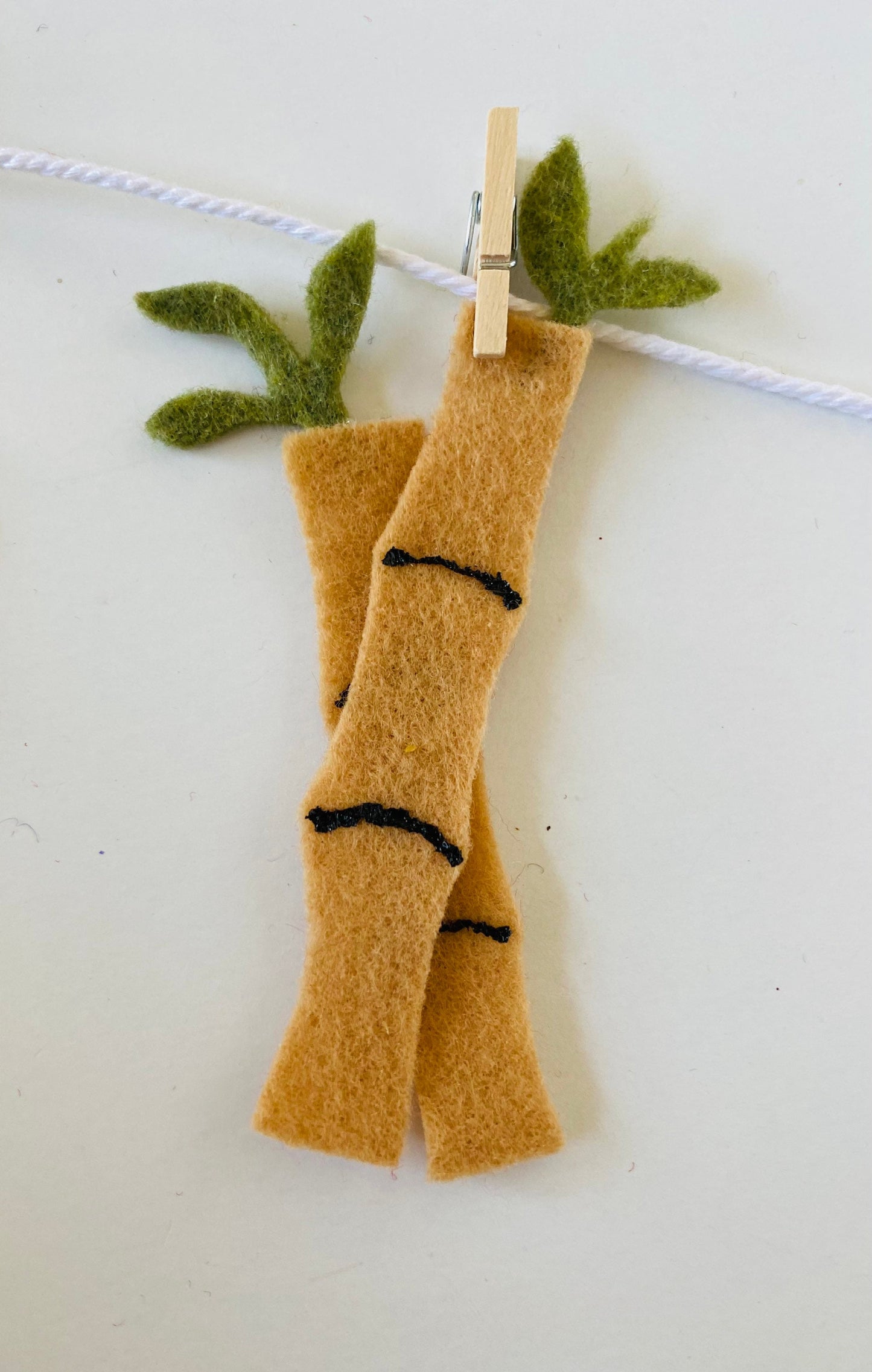 Lunar New Year Miniature Felt Clothesline Banner Chinese Bunting Wall Hanging Decoration