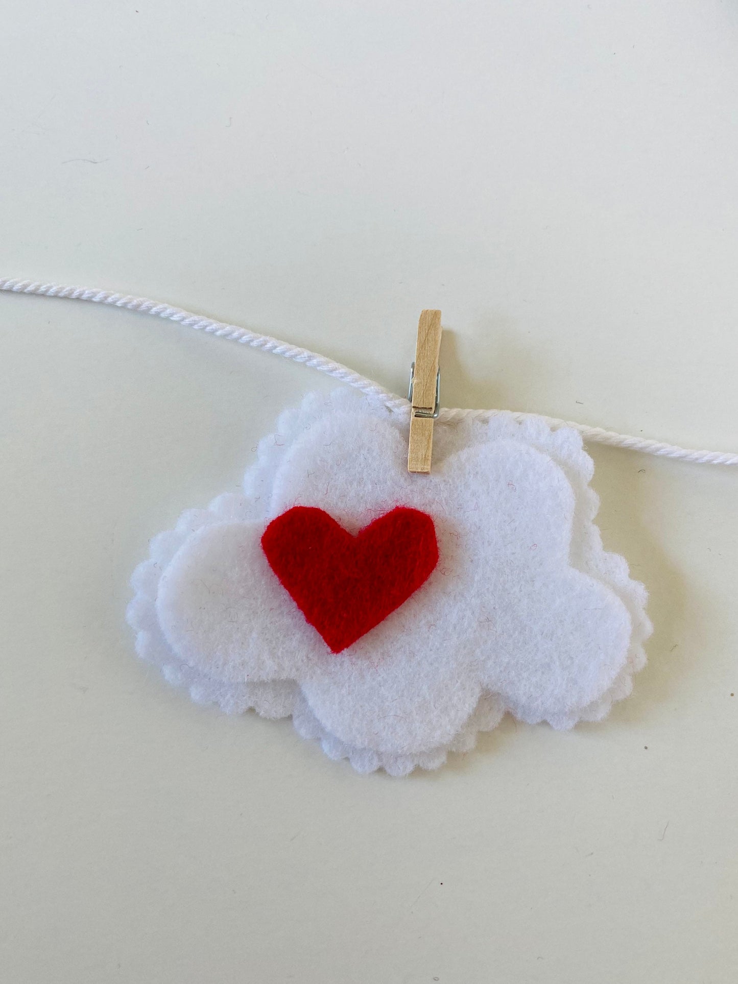 Love Fairy Valentine's Day Angel Miniature Felt Clothesline Banner Garland Cupid Bunting Wall Hanging for Decoration