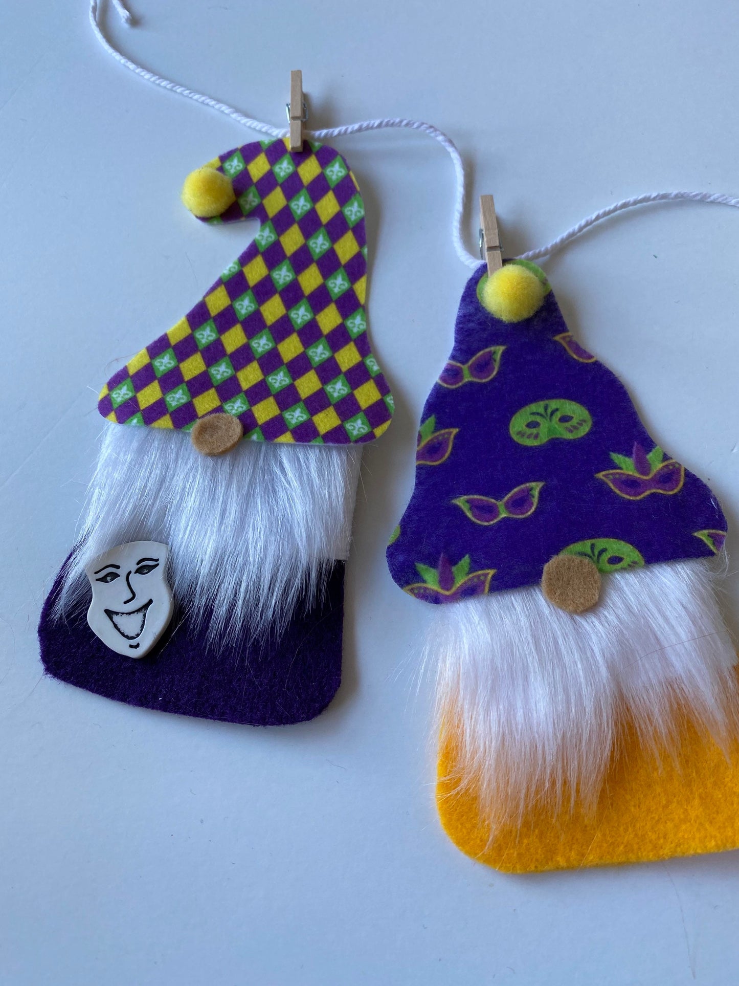 Mardi Gras Gnome Banner Bunting Garland Wall Hanging for Decoration