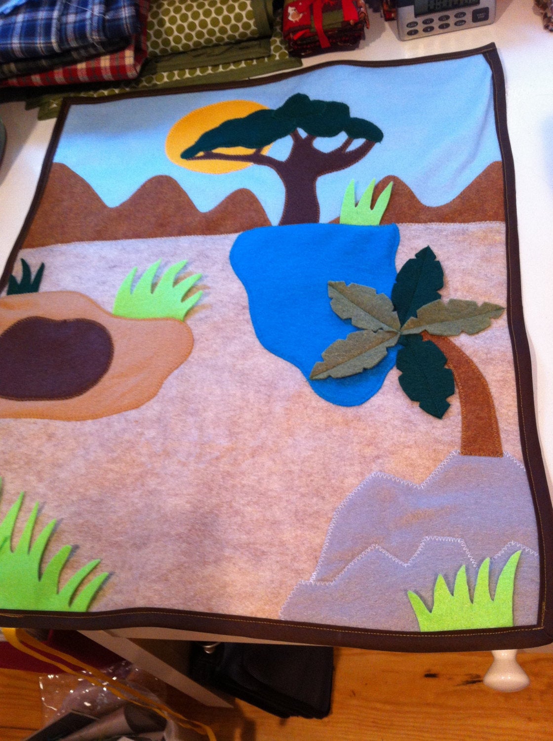 Felt Safari Playmat: A Roll-up Safari Animal Themed Playmat with toys
