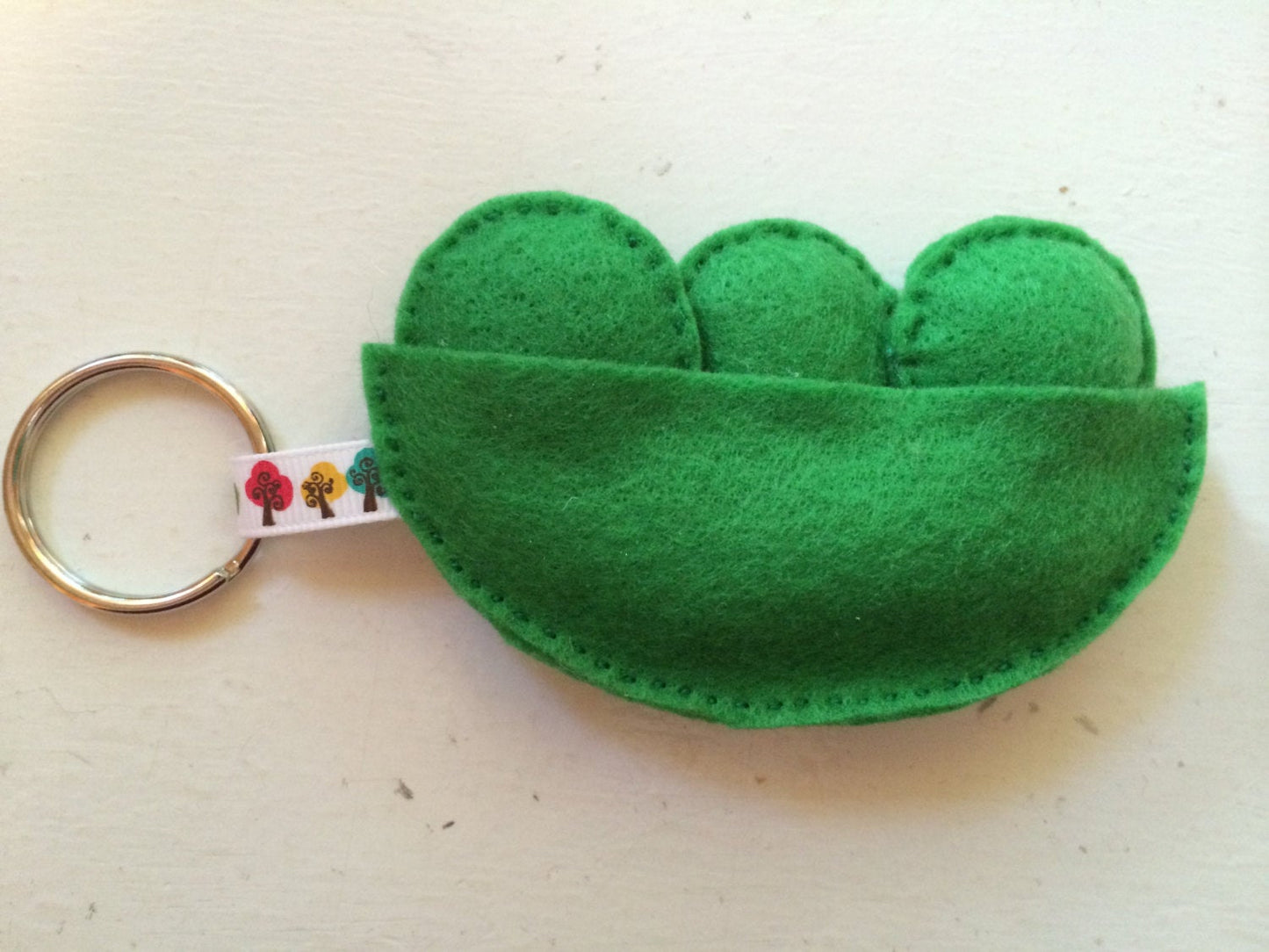 Three Peas in a Pod Keychain