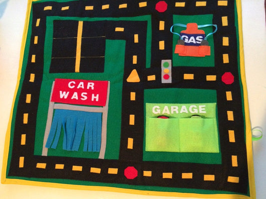 Toy Cars Race Track Road Rug Felt Playmat