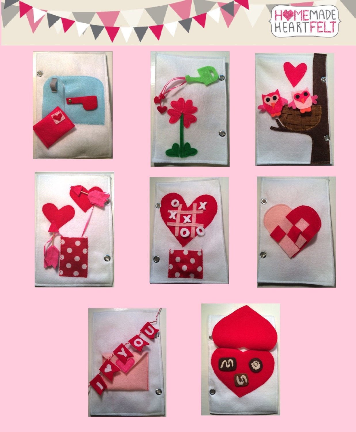 Valentine Quiet Book Felt Busy Book
