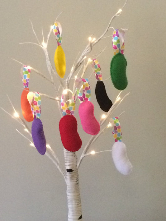 Jelly Bean Prayer Felt Easter Resurrection Sunday Ornament Set