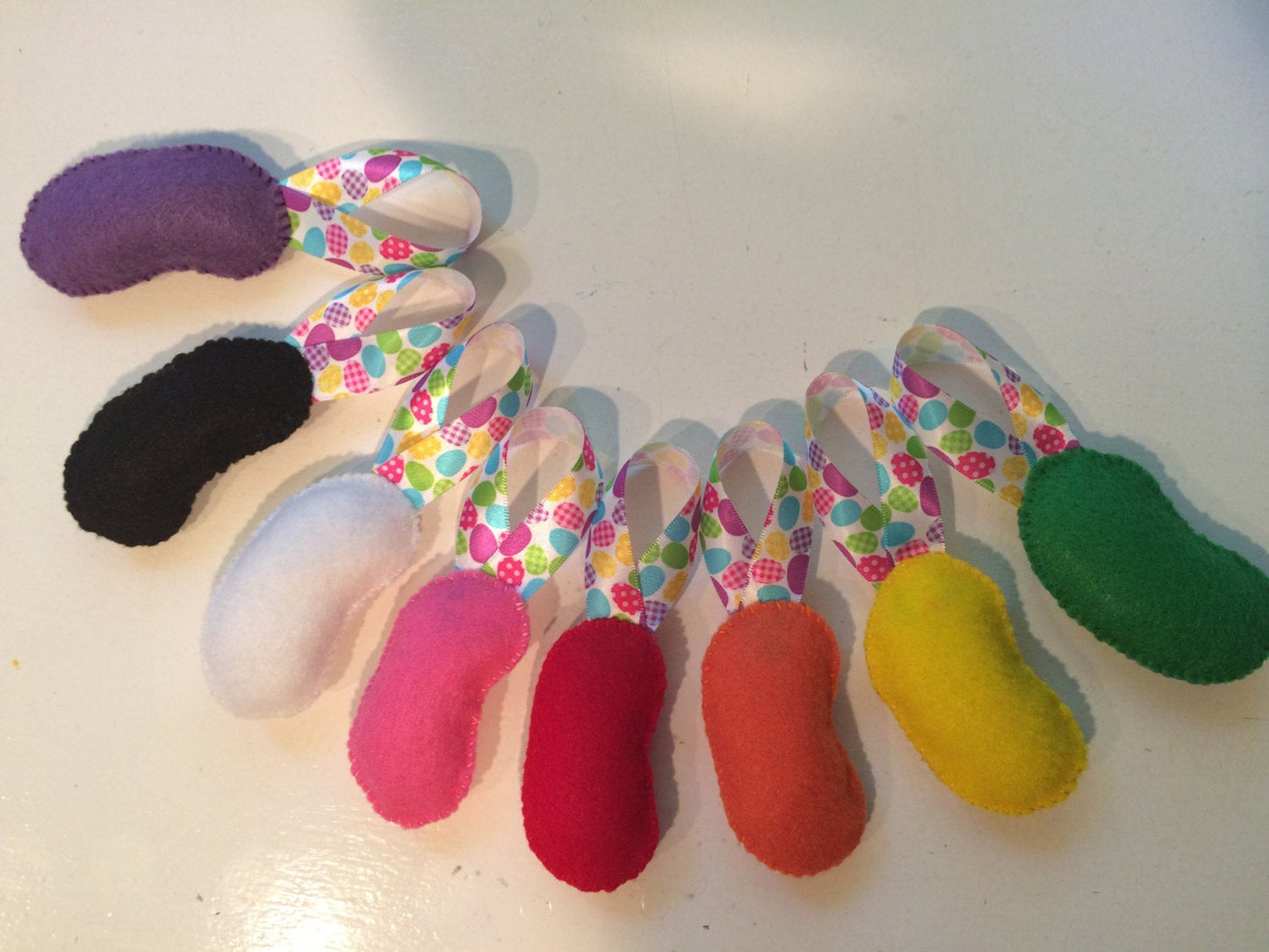 Jelly Bean Prayer Felt Easter Resurrection Sunday Ornament Set
