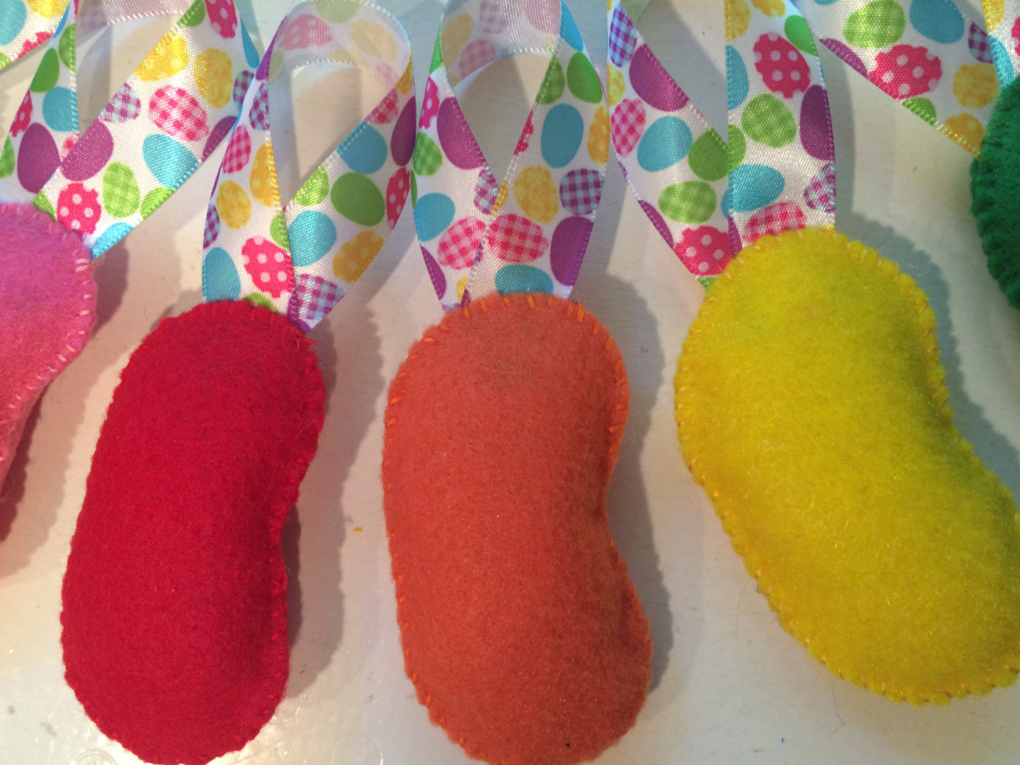 Jelly Bean Prayer Felt Easter Resurrection Sunday Ornament Set