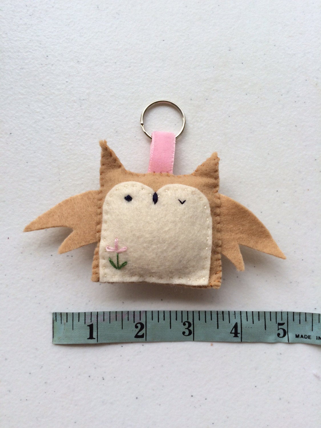 Woodland Owl Felt Keychain