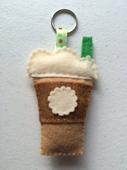 Coffee Felt Keychain
