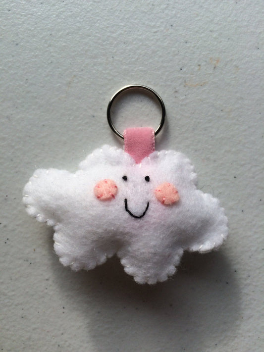 Cloud Felt Keychain