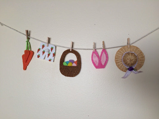 Miniature Easter Felt Clothesline