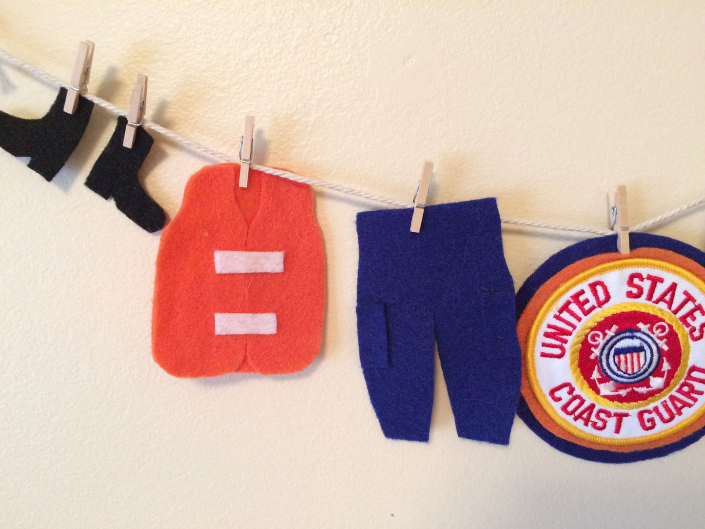 United States Coast Guard Felt Miniature Clothesline