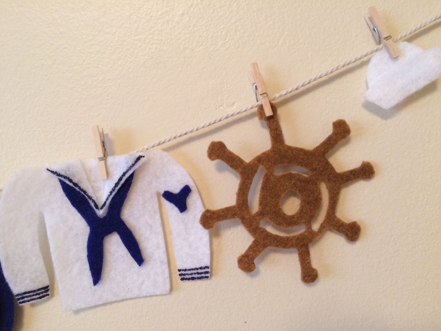 United States Navy Felt Miniature Clothesline