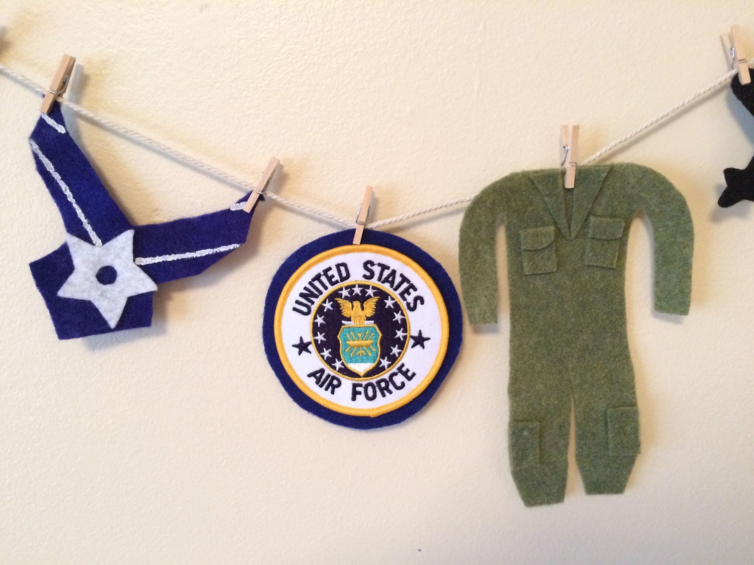 United States Air Force Miniature Felt Clothesline