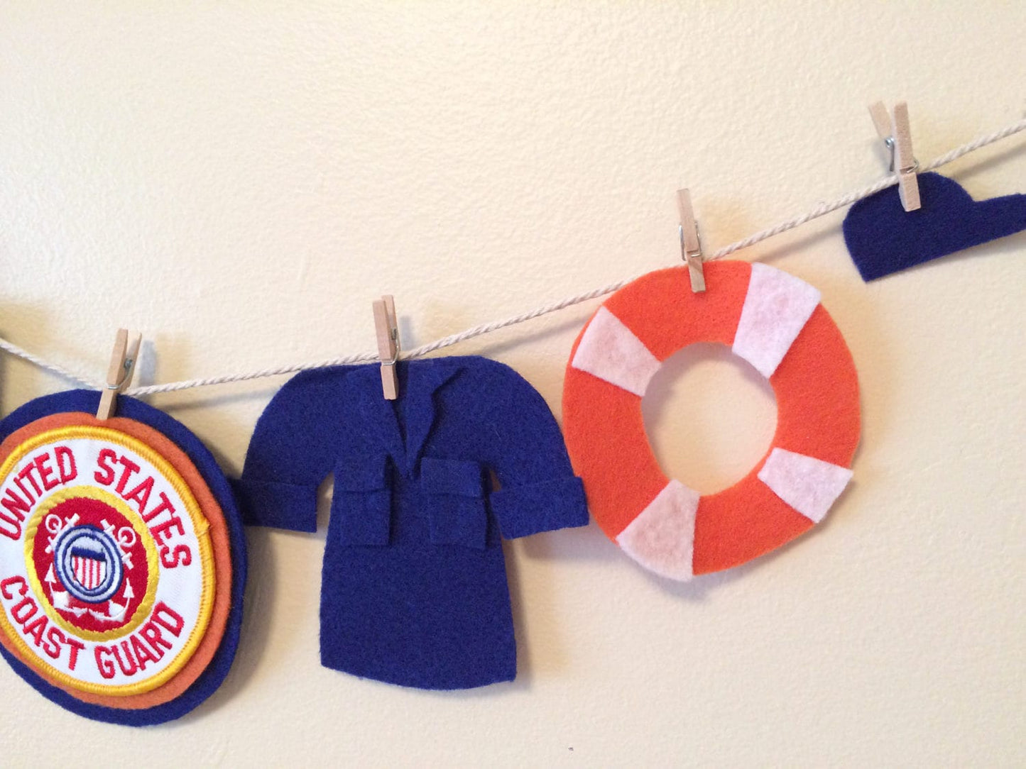 United States Coast Guard Felt Miniature Clothesline