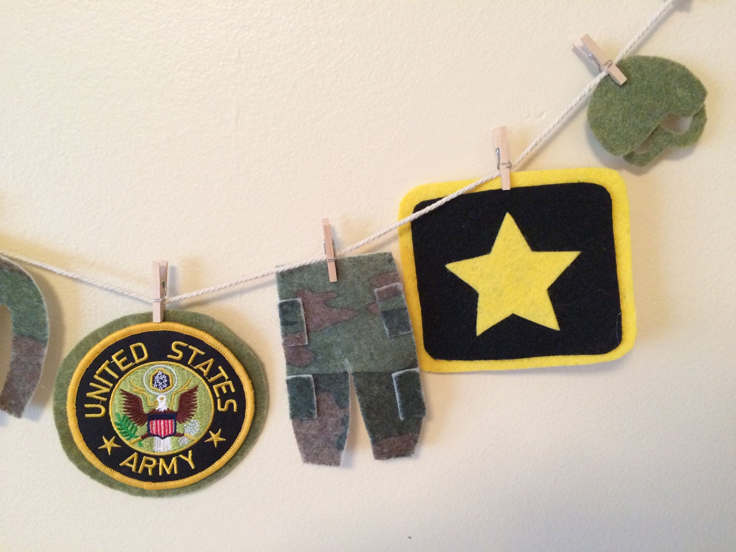 United States Army Miniature Felt Clothesline