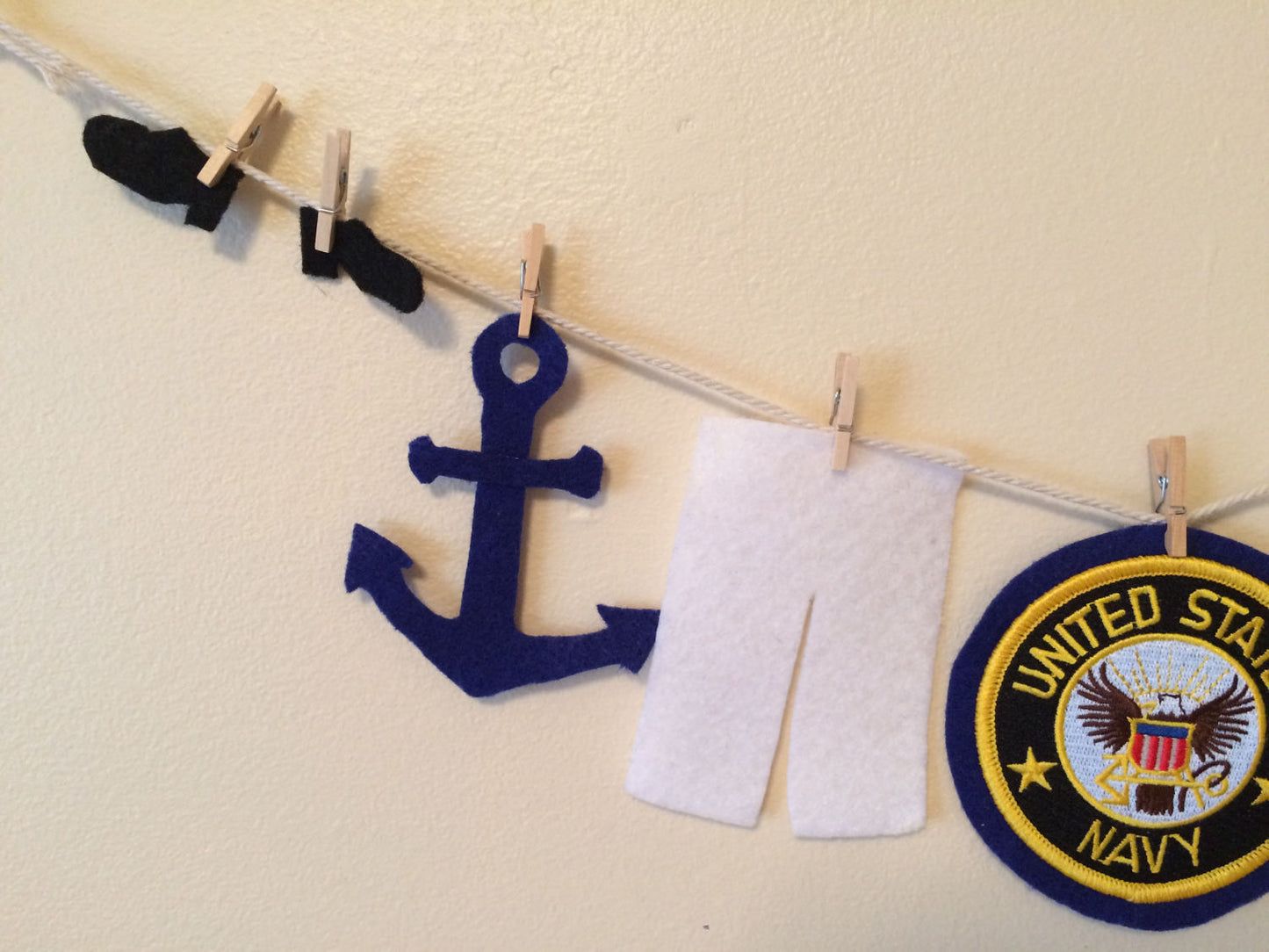 United States Navy Felt Miniature Clothesline