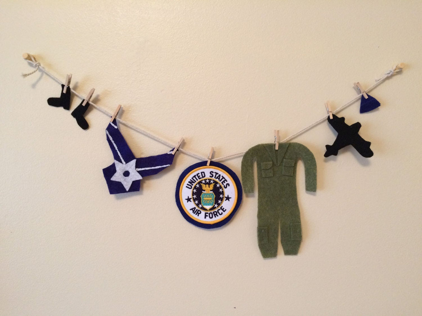 United States Air Force Miniature Felt Clothesline