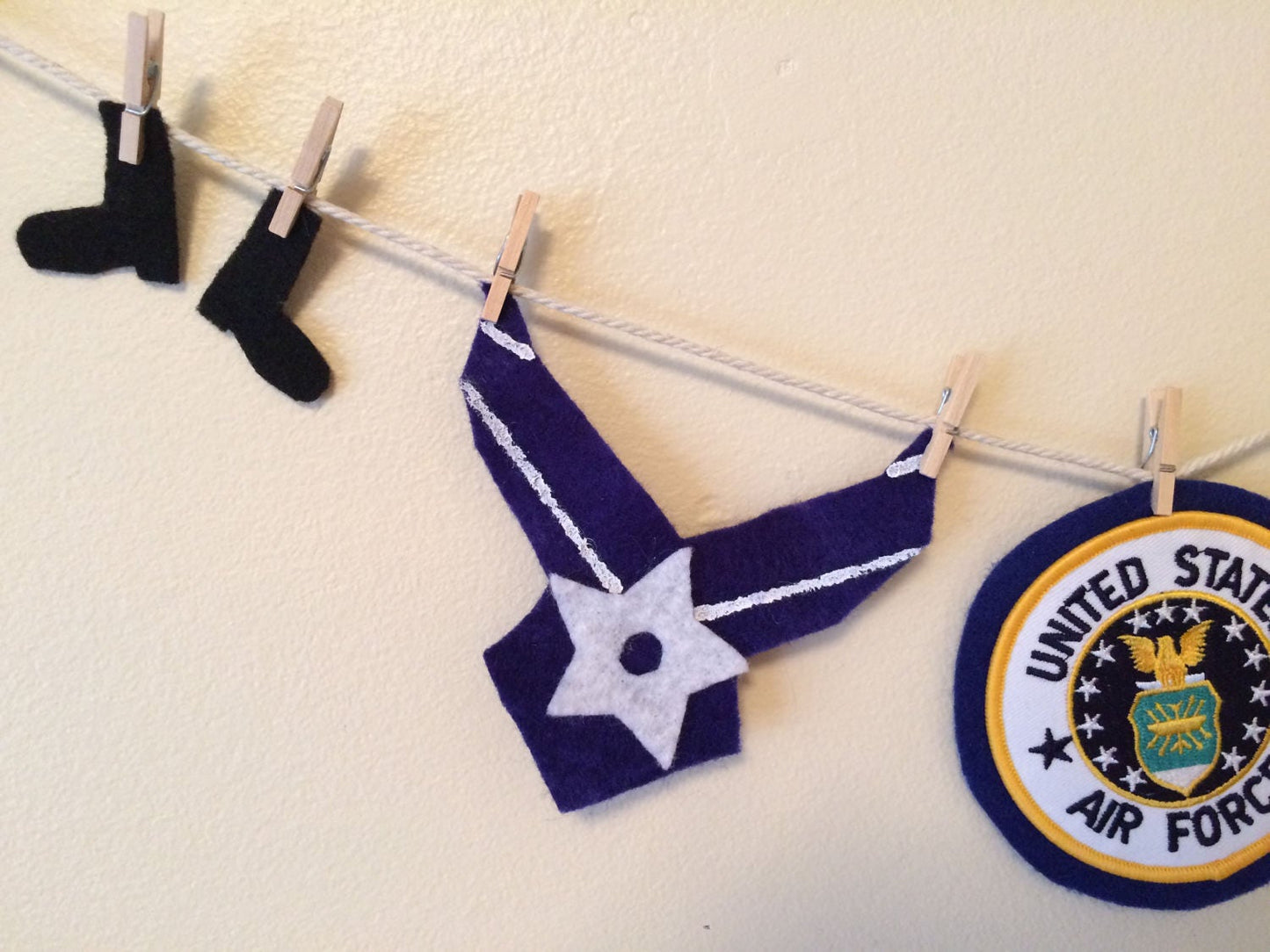 United States Air Force Miniature Felt Clothesline