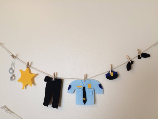 Policeman Clothesline Police Home Decor