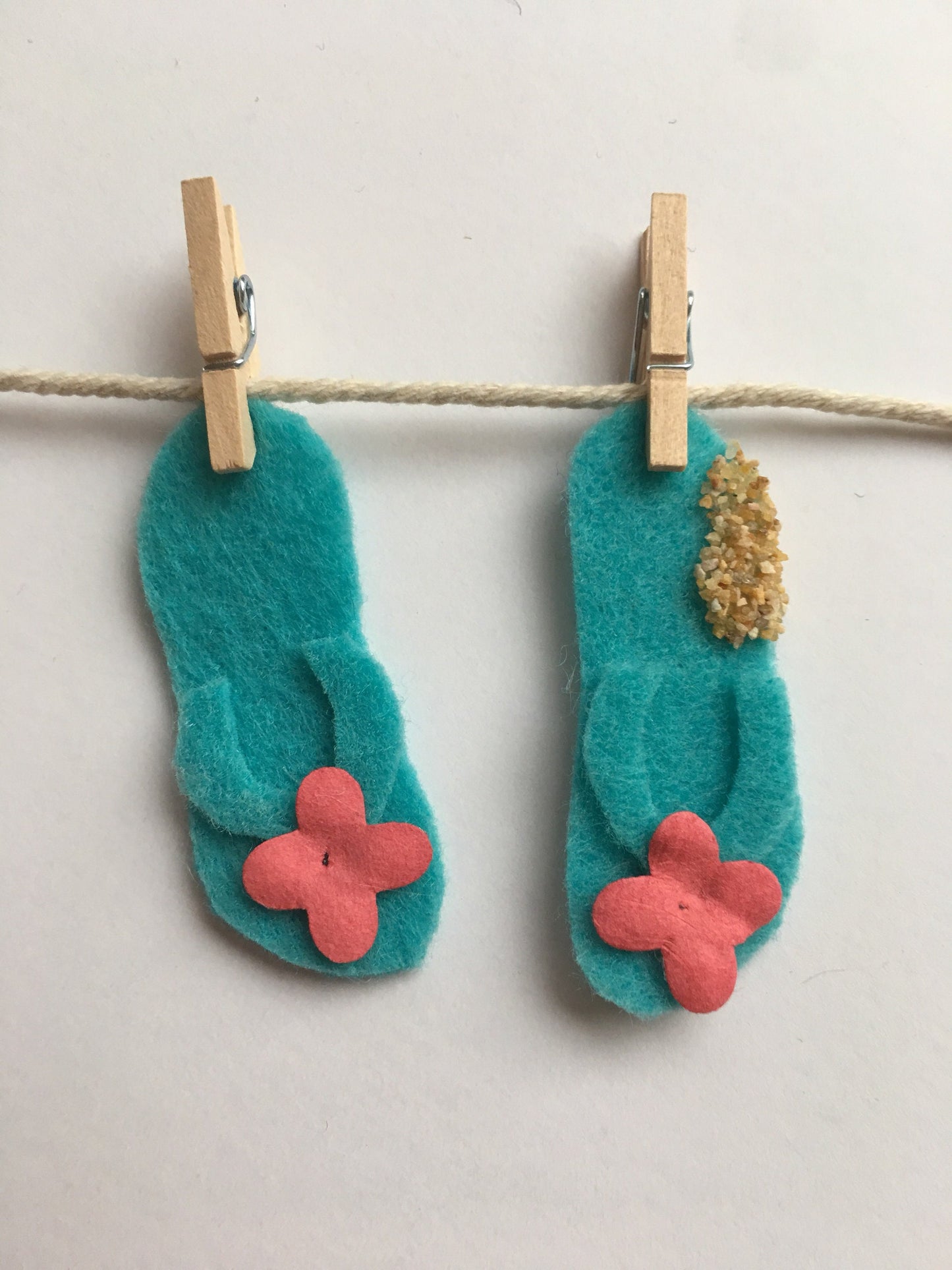 Beach Summer Felt Mini Clothesline Garland Wall Hanging Decoration