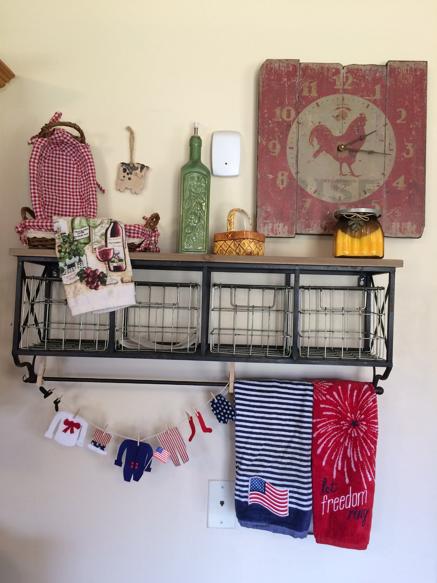 Uncle Sam Miniature Felt Clothesline Patriotic Banner Americana Bunting Wall Hanging Decoration for USA