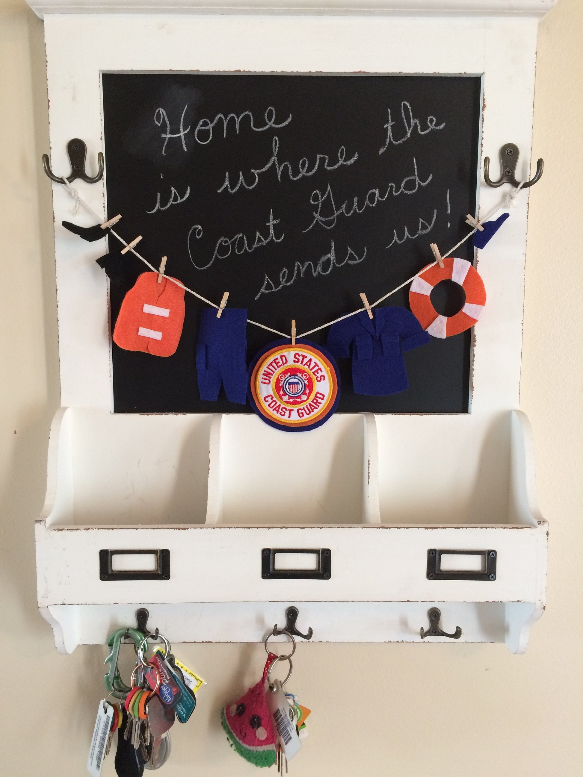 United States Coast Guard Felt Miniature Clothesline