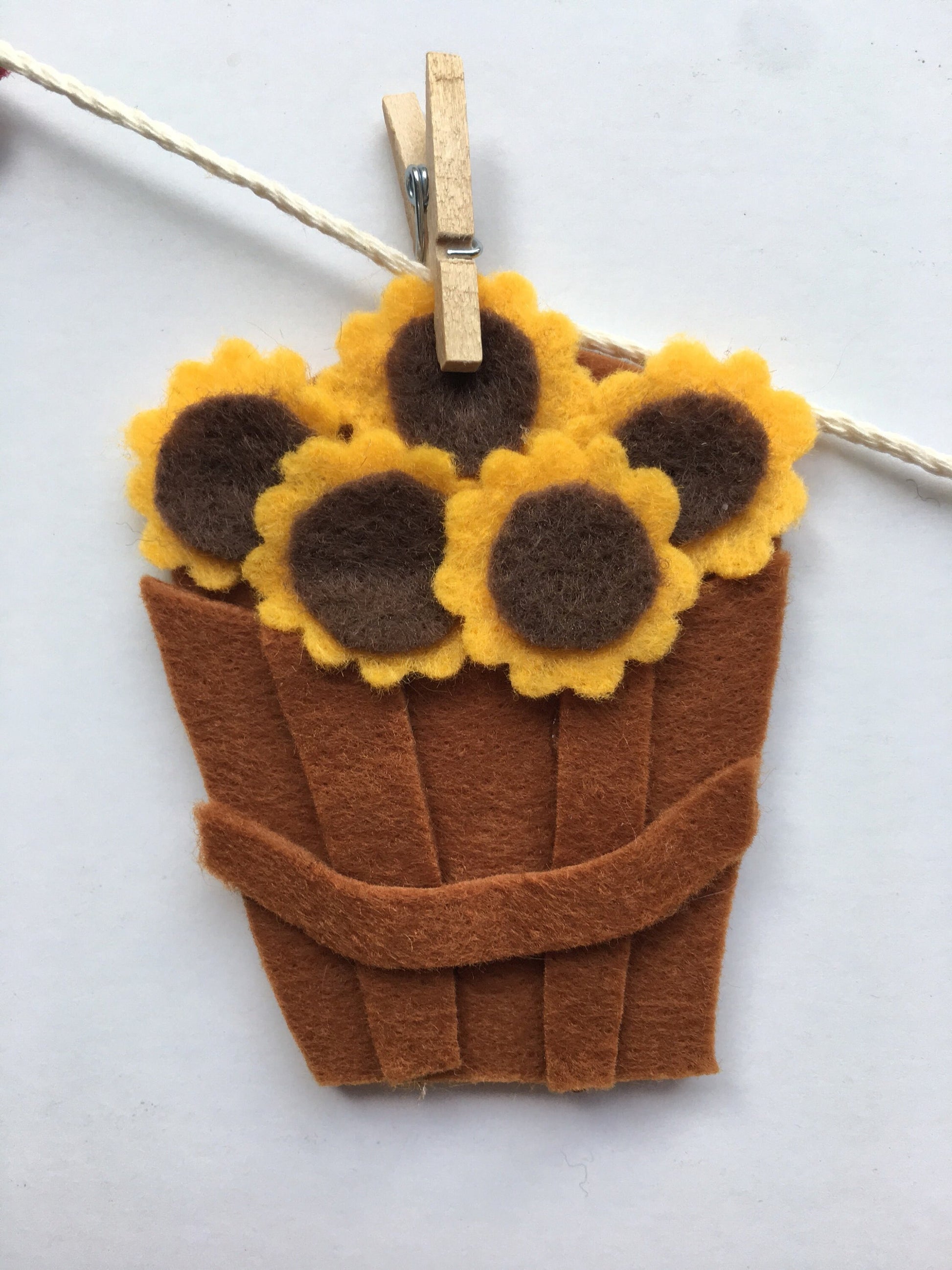 Autumn Fall Harvest Miniature Felt Clothesline Banner Bunting Garland Home Decoration Wall Hanging