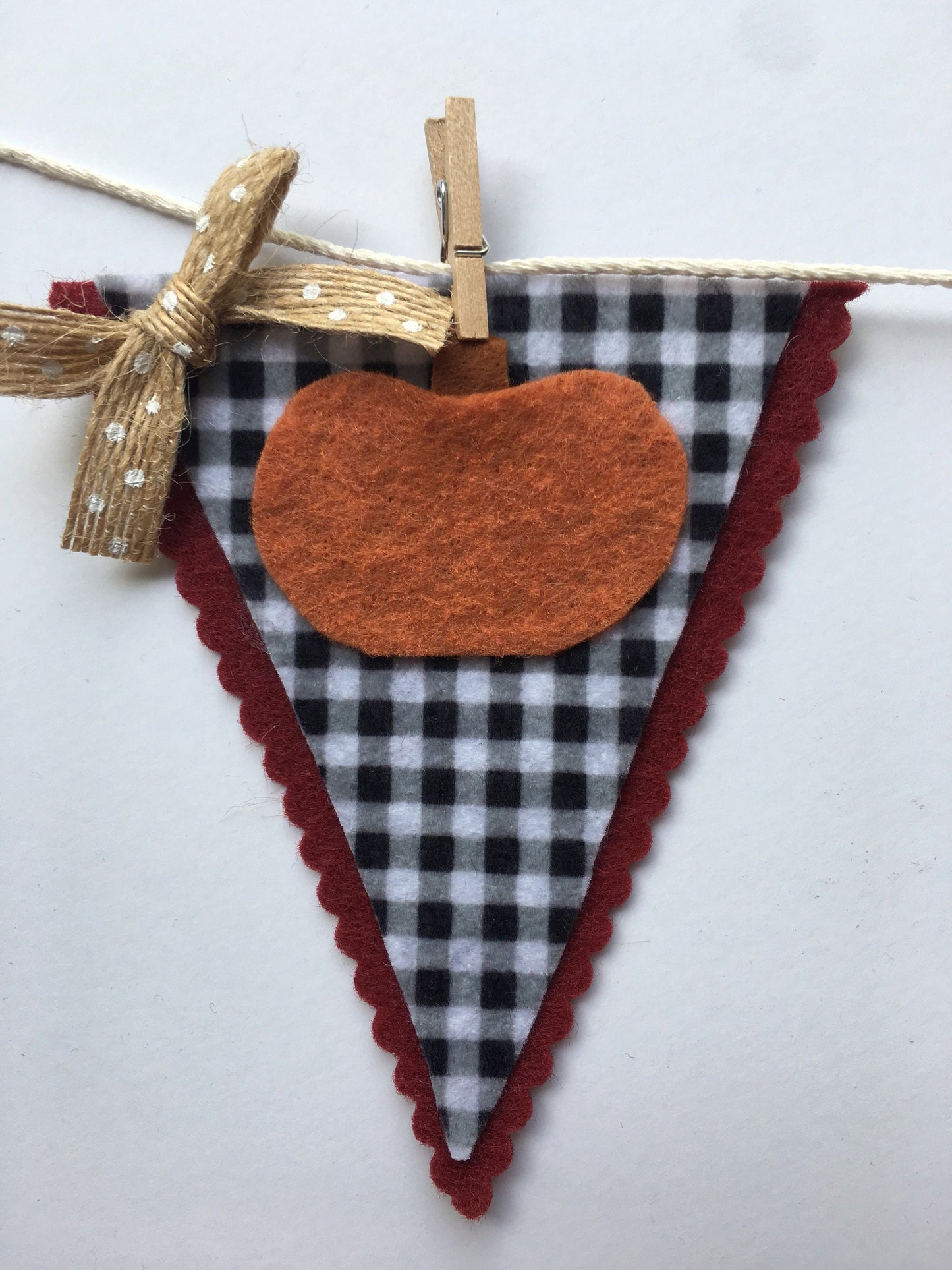 Autumn Fall Harvest Miniature Felt Clothesline Banner Bunting Garland Home Decoration Wall Hanging