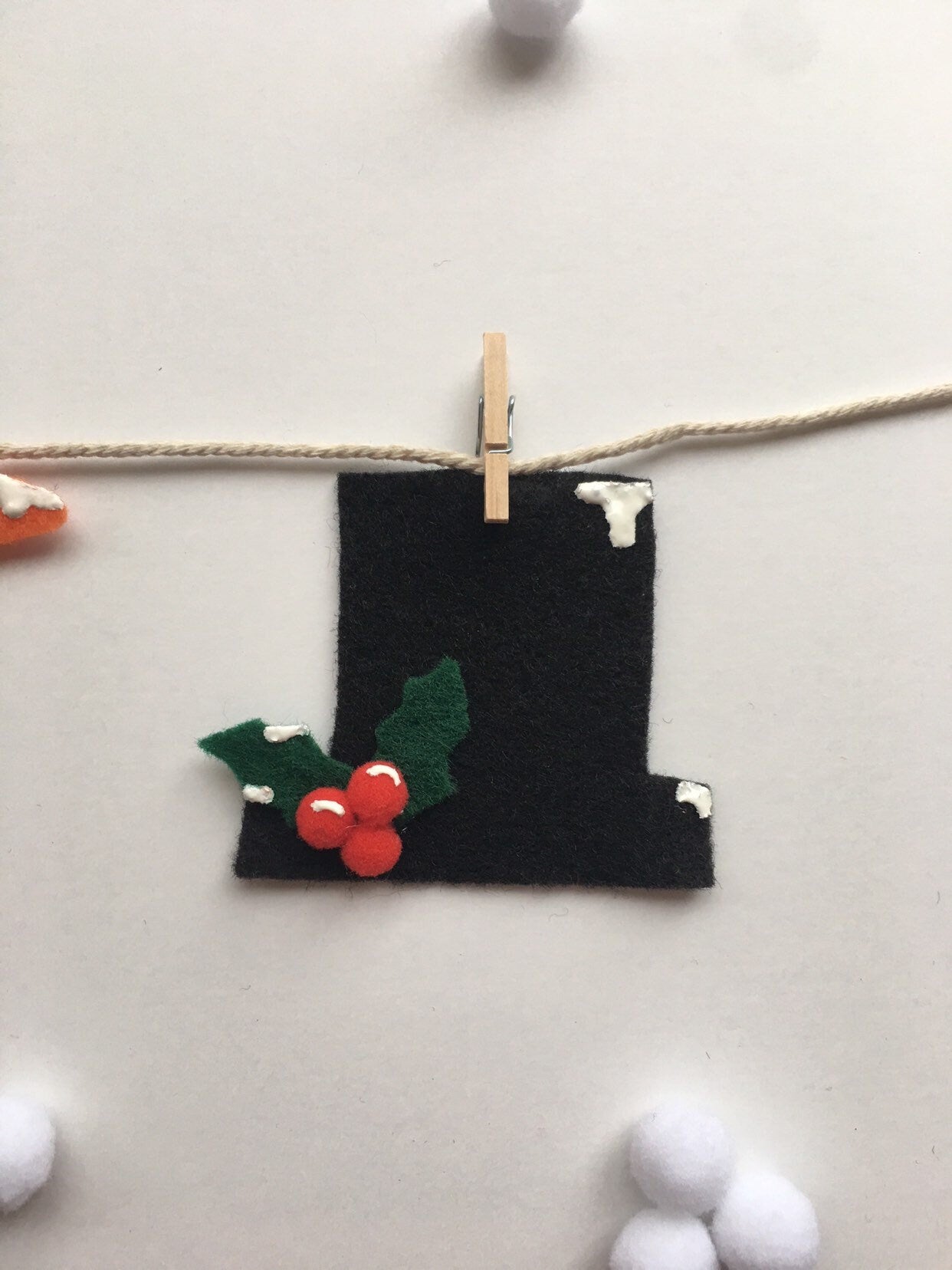 Snowman Miniature Felt Clothesline Florida Snowman Banner Melted Snowman Garland Bunting Wall Hanging Winter Decoration