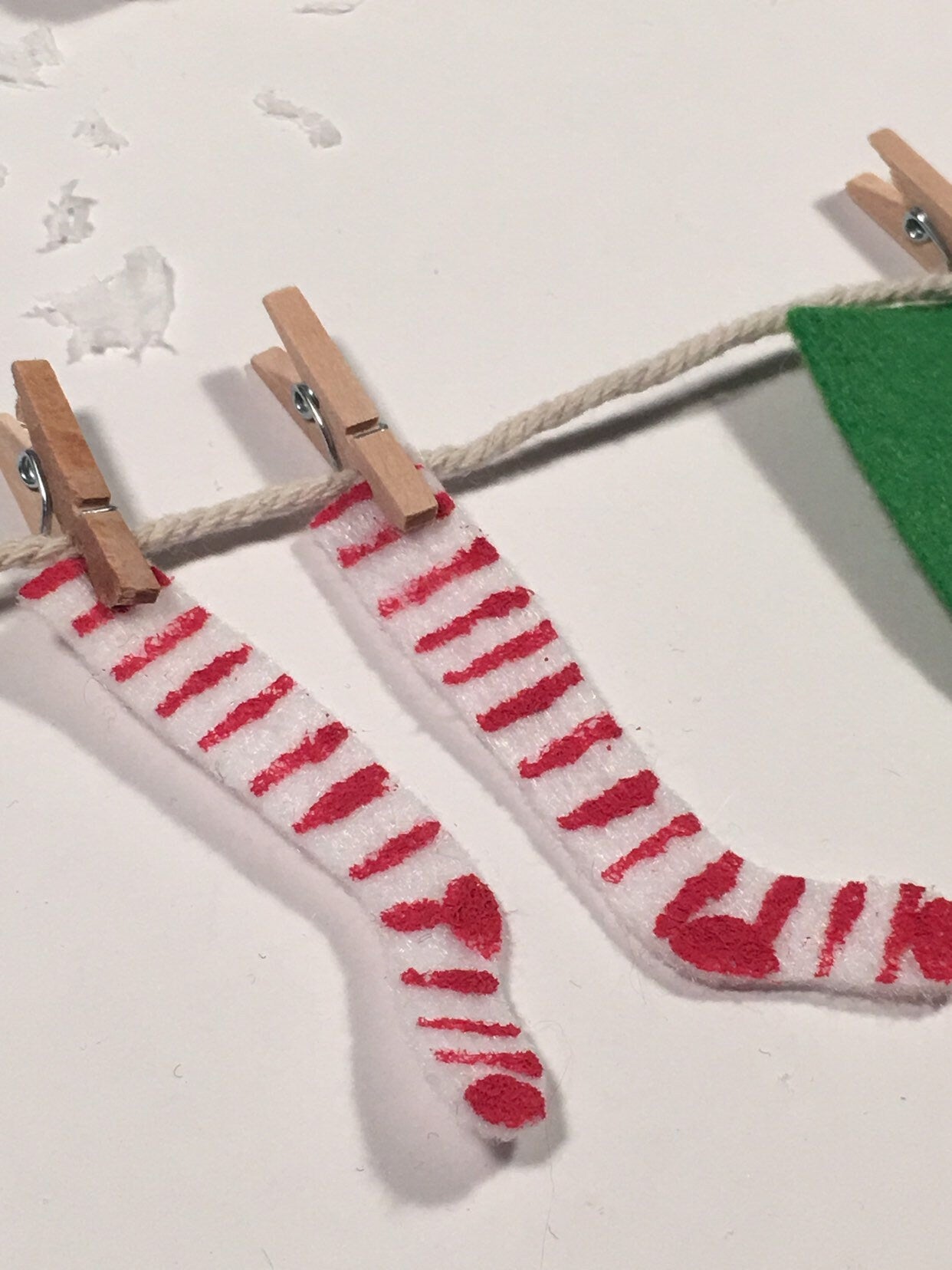 Elf Laundry Clothesline Christmas Decoration