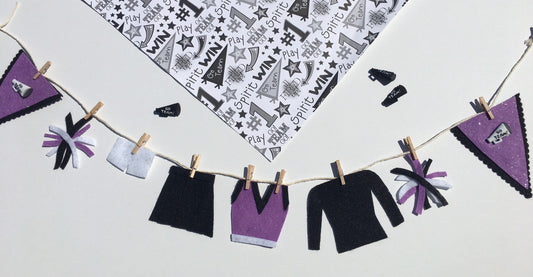 Felt Miniature Cheerleader's Clothesline Cheerleading Banner Bunting Garland Wall Hanging