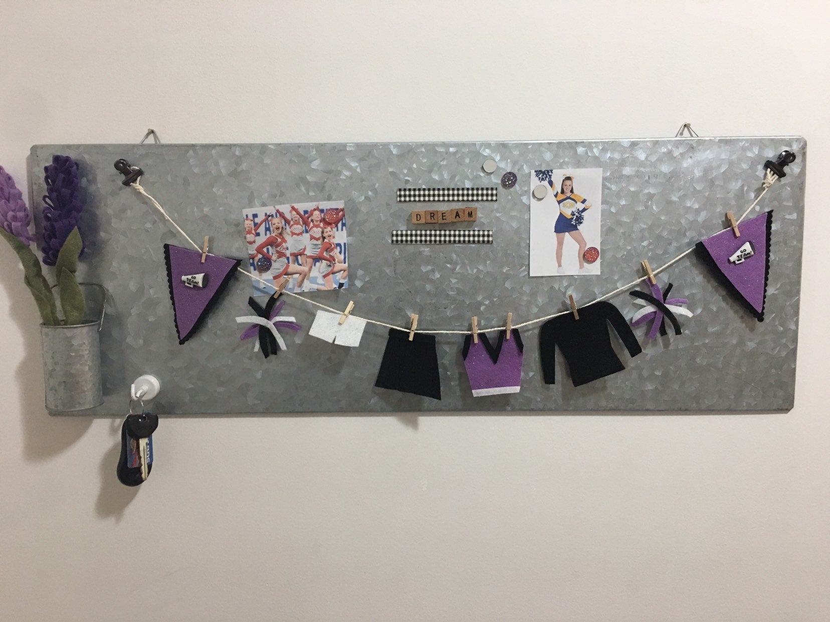 Felt Miniature Cheerleader's Clothesline Cheerleading Banner Bunting Garland Wall Hanging