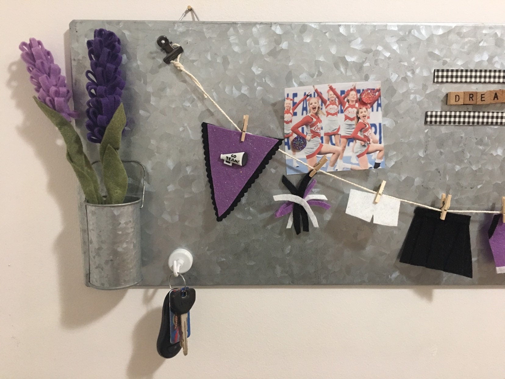 Felt Miniature Cheerleader's Clothesline Cheerleading Banner Bunting Garland Wall Hanging