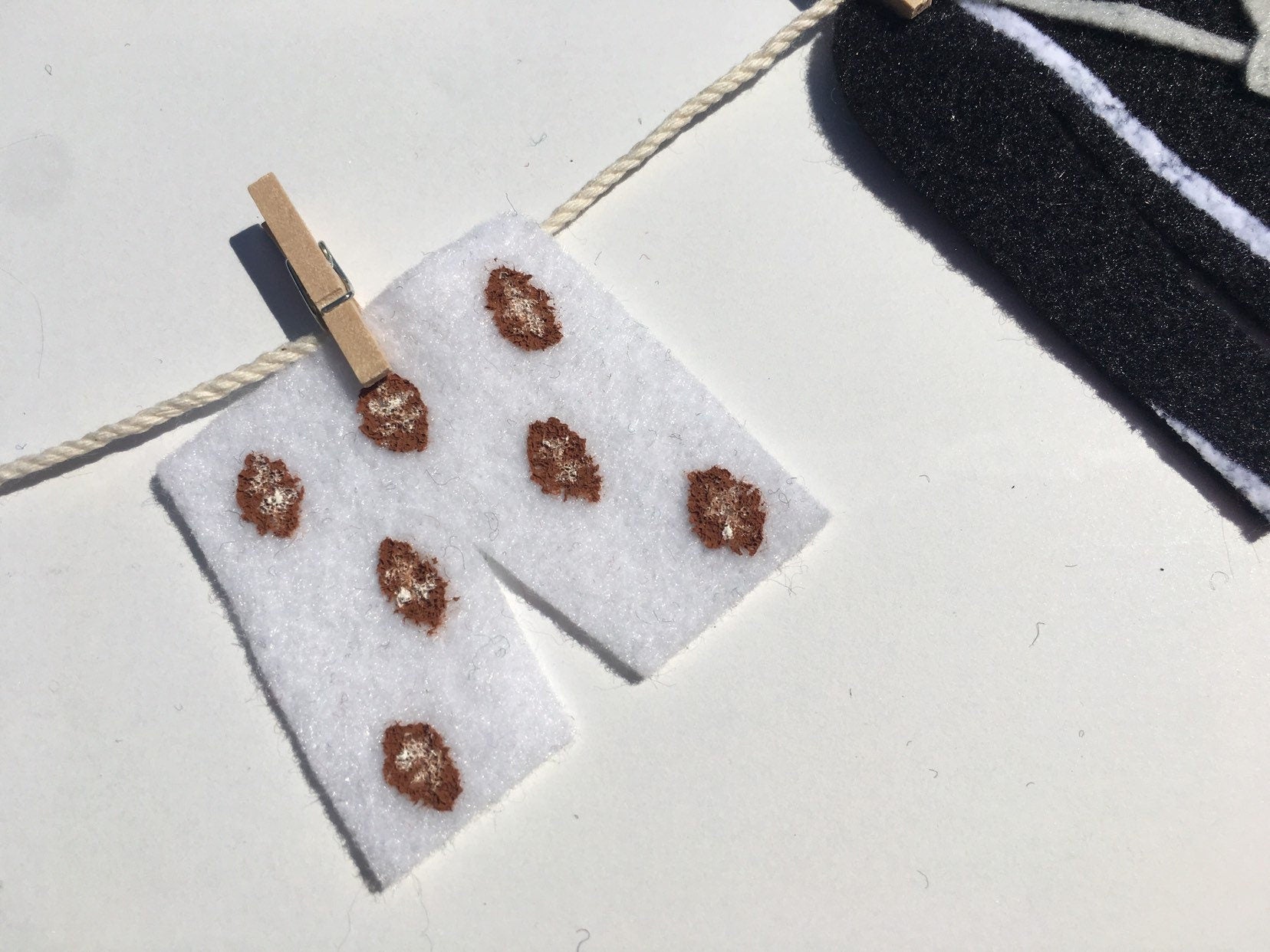 Miniature Felt Football Player's Clothesline Football Banner Garland Bunting Decoration Wall Hanging