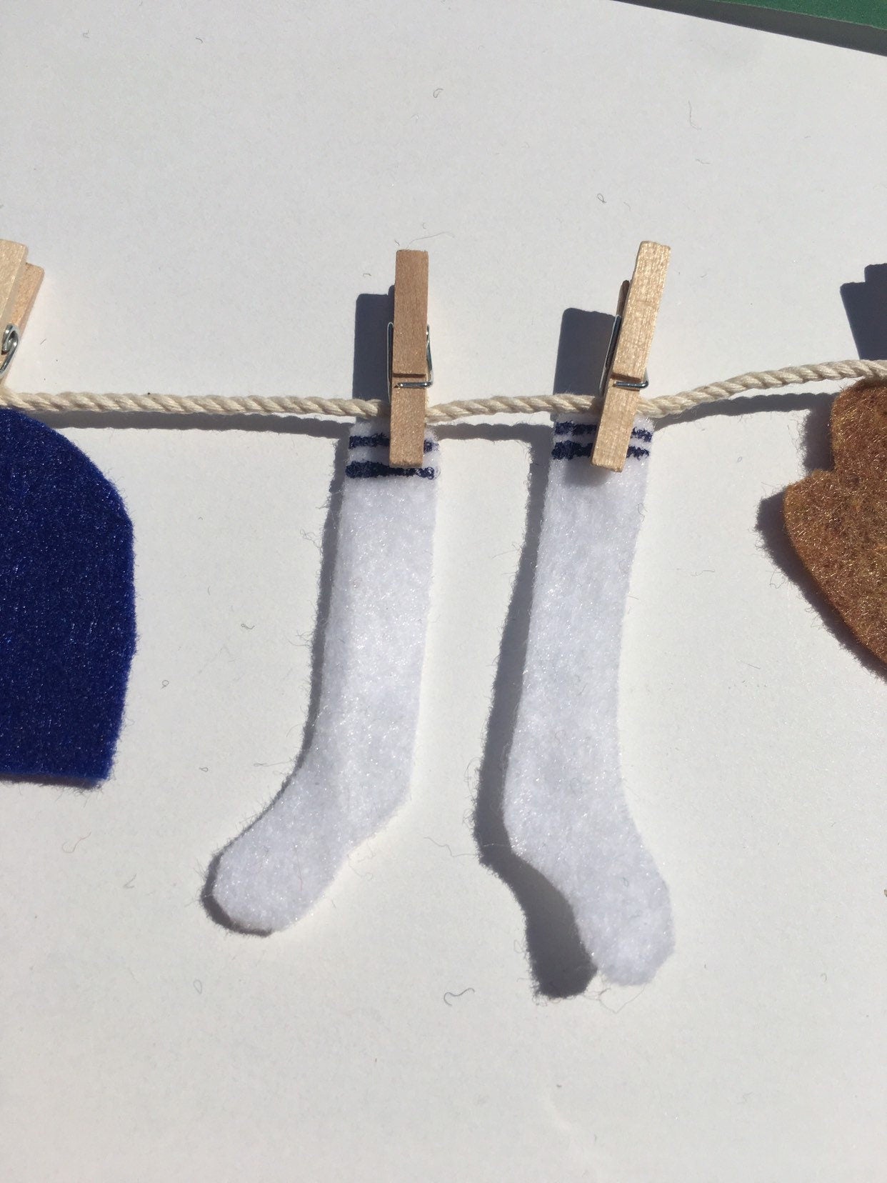 Miniature Felt Baseball Player's Clothesline Banner Bunting Garland Decoration Wall Hanging