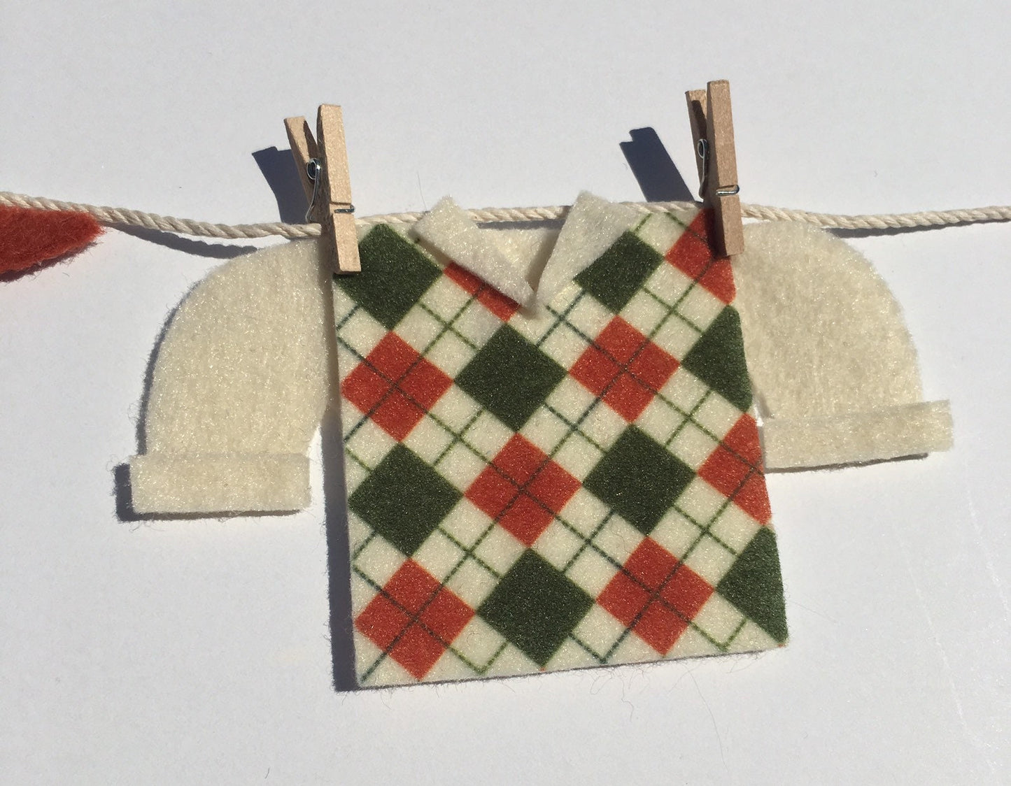 Miniature Felt Golfer's Clothesline Decoration Wall Hanging Banner Bunting Garland