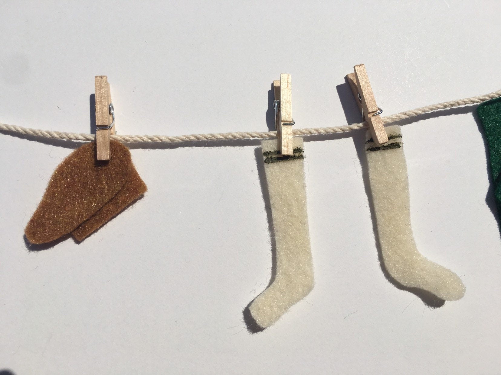 Miniature Felt Golfer's Clothesline Decoration Wall Hanging Banner Bunting Garland