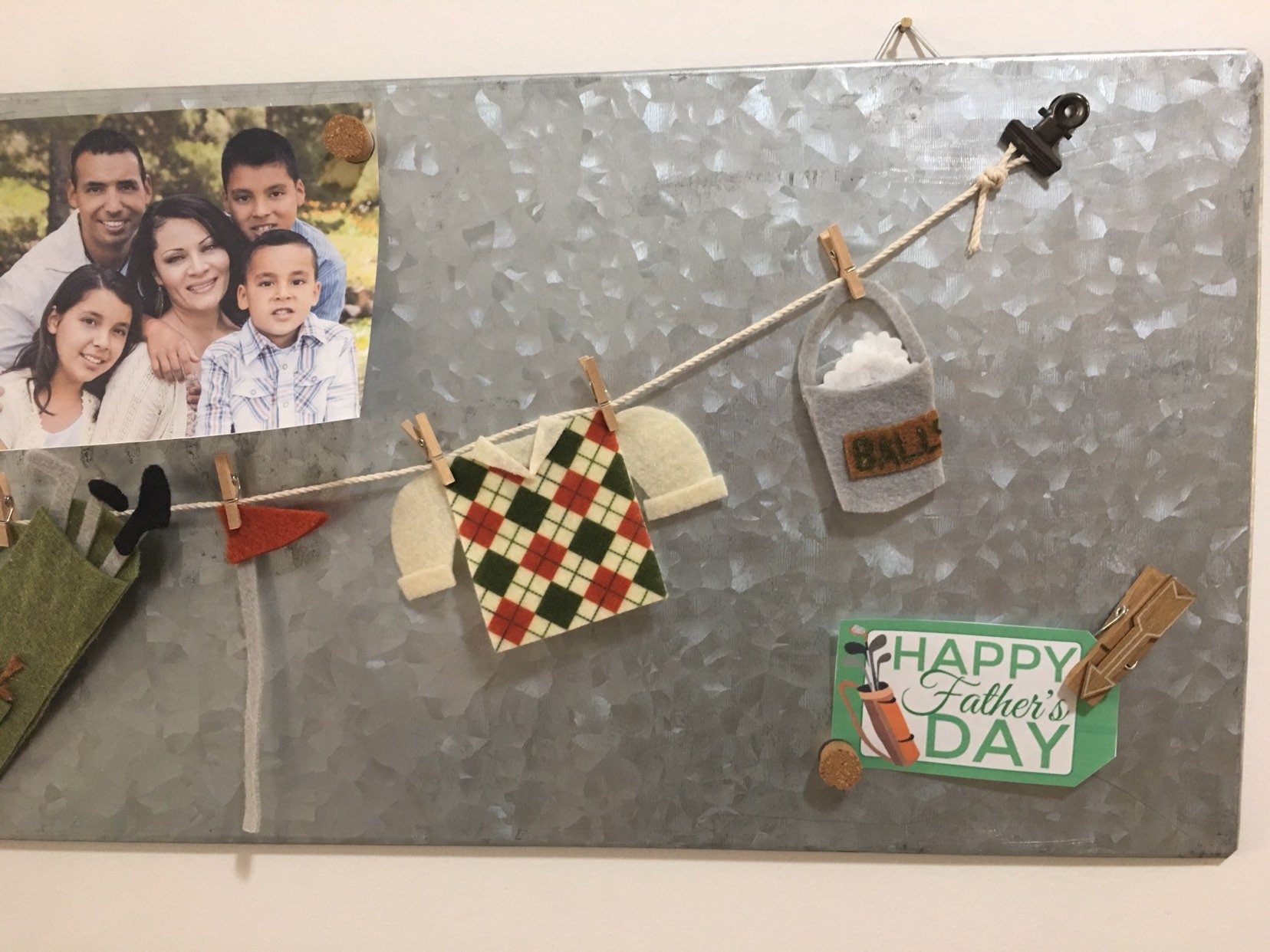 Miniature Felt Golfer's Clothesline Decoration Wall Hanging Banner Bunting Garland