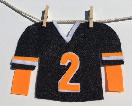 Miniature Felt Hockey Player's Clothesline Decoration Hockey Banner Bunting Garland Wall Hanging