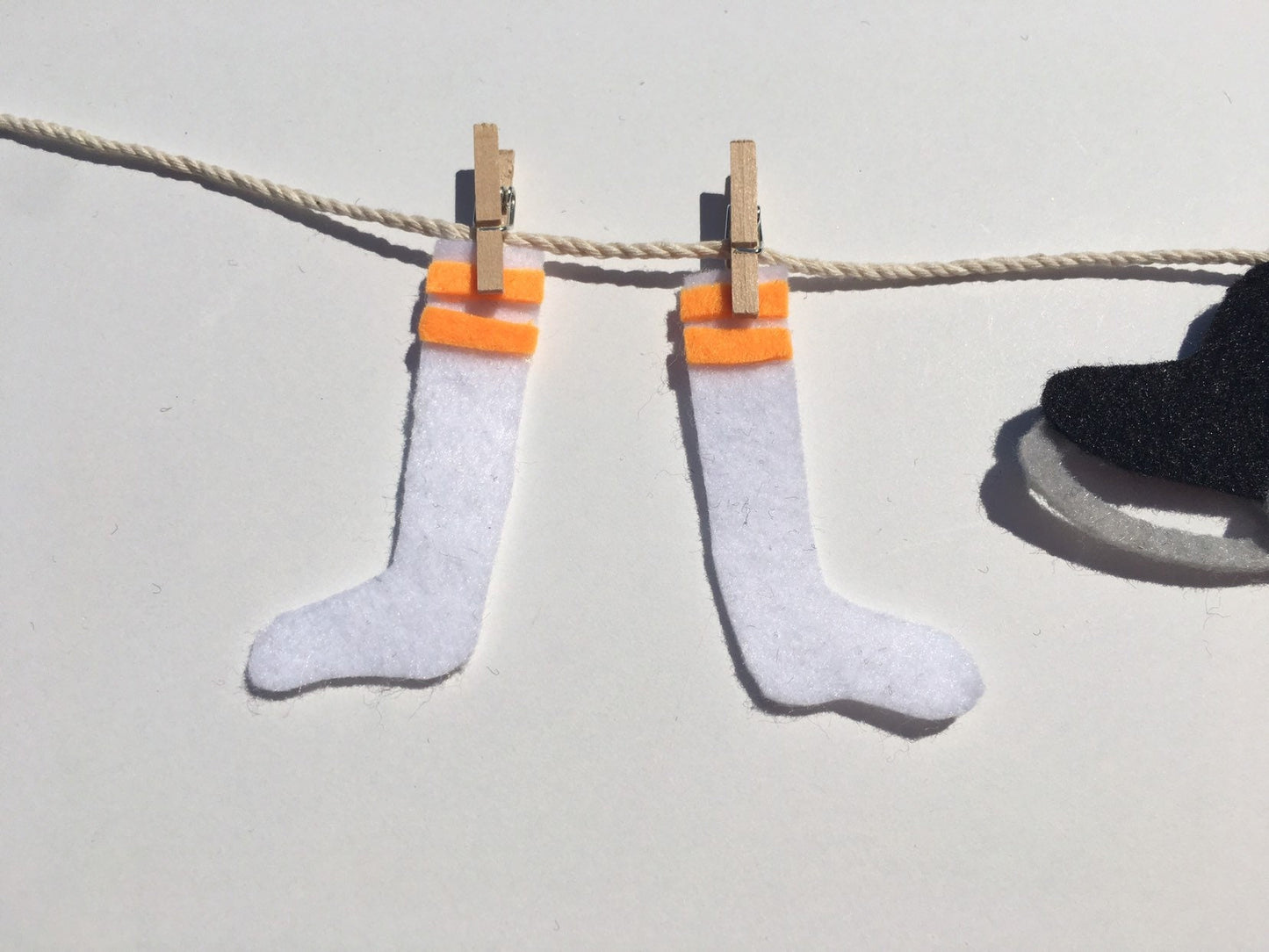 Miniature Felt Hockey Player's Clothesline Decoration Hockey Banner Bunting Garland Wall Hanging
