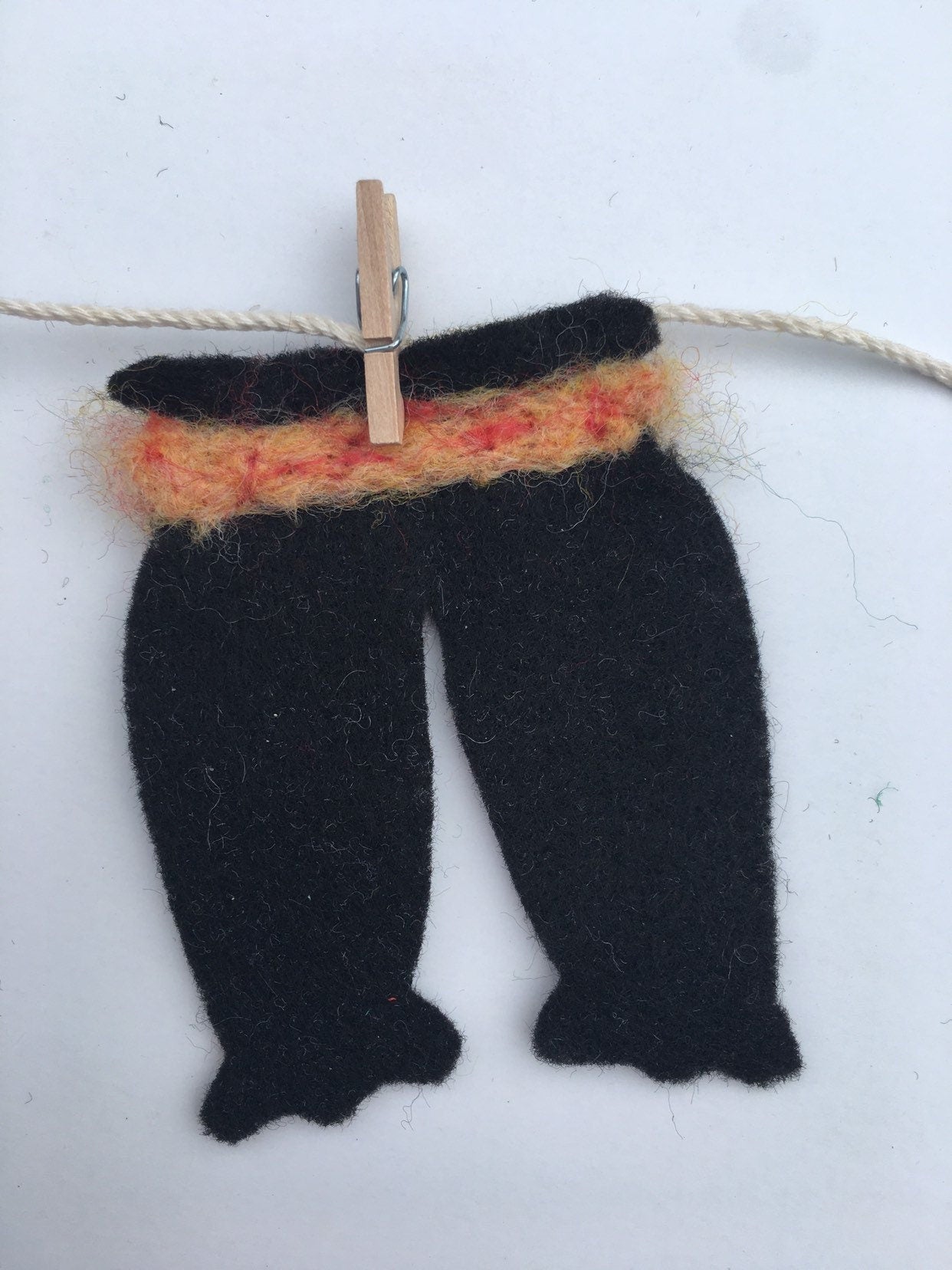 Witch Clothesline Miniature Felted Banner Bunting Garland Halloween Decoration Wall Hanging