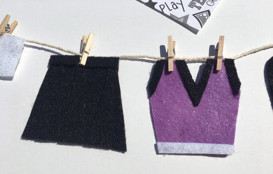 Felt Miniature Cheerleader's Clothesline Cheerleading Banner Bunting Garland Wall Hanging
