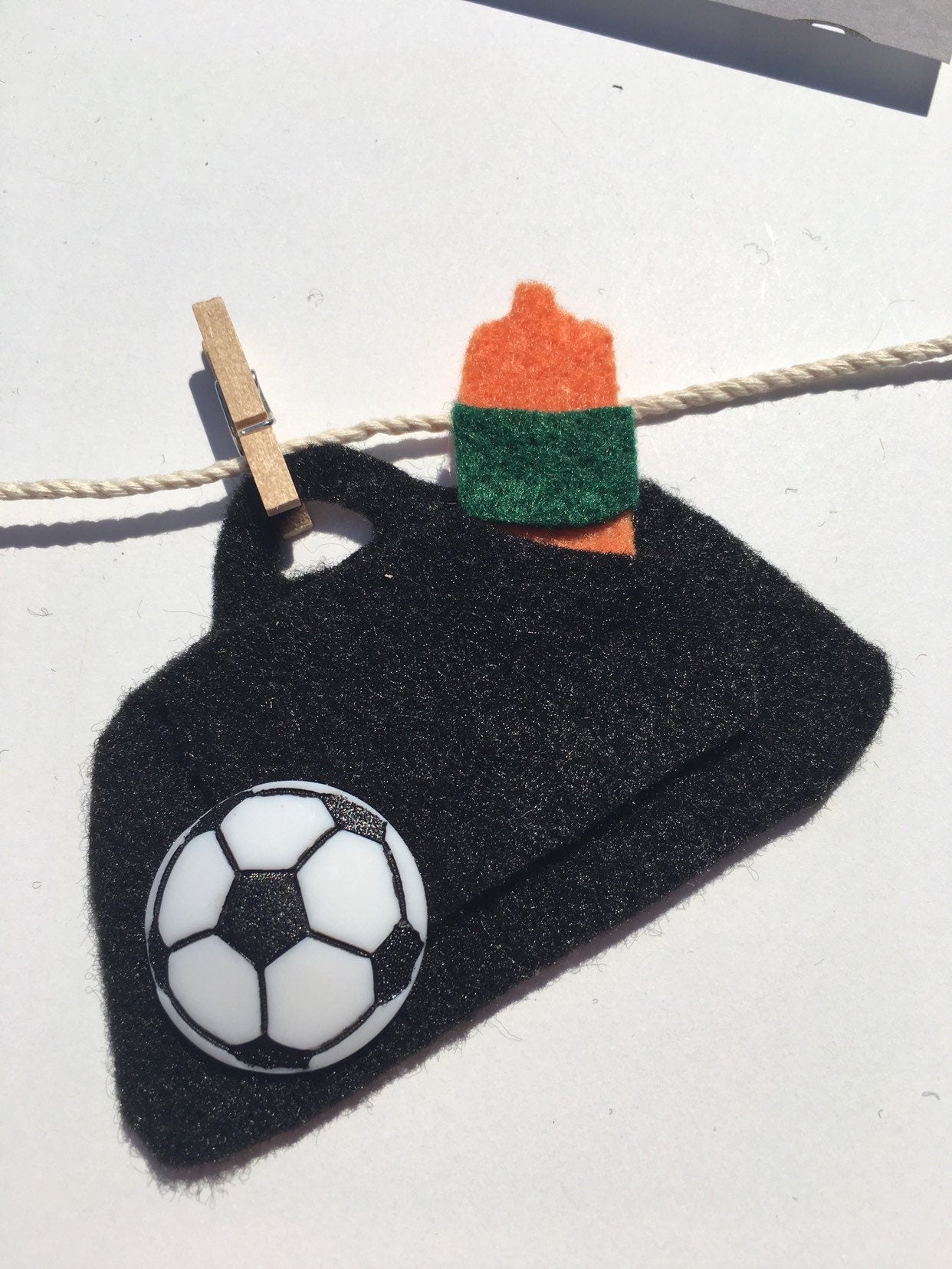 Miniature Felt Soccer Clothesline Soccer Uniform Banner Bunting Garland Wall Hanging Decoration