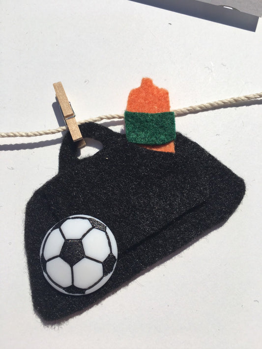 Miniature Felt Soccer Clothesline Soccer Uniform Banner Bunting Garland Wall Hanging Decoration